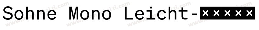 Sohne Mono Leicht字体转换